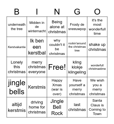 Boertjes Kerstbingo 2024 Bingo Card