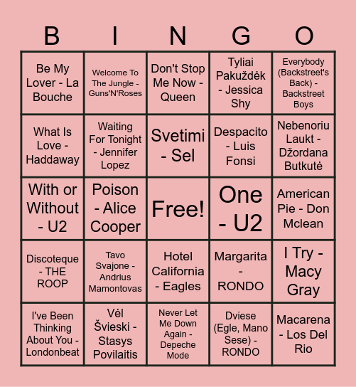 Christmas Bingo Card