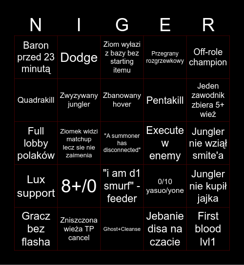 LIGA LEGO BINGO!!!! Bingo Card