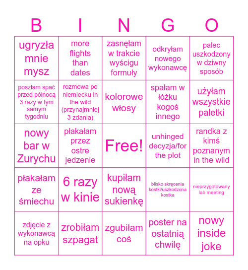 2025 bingo Card