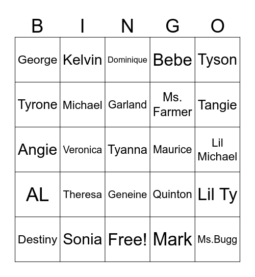 2024 Christmas Family Bingo Card
