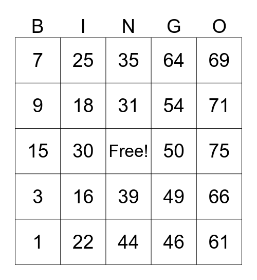 ANRI RICEEE Bingo Card