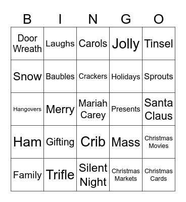 Christmas Bingo Card