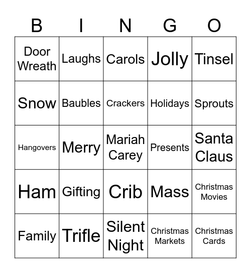 Christmas Bingo Card