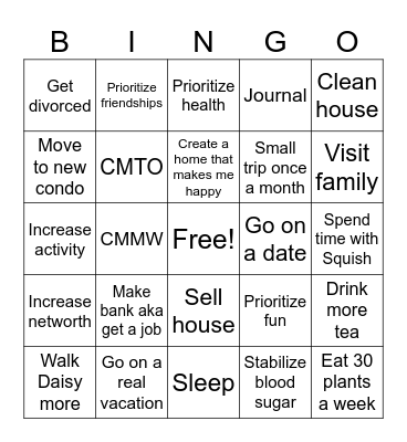 Thrive in 2025 Bingo Card