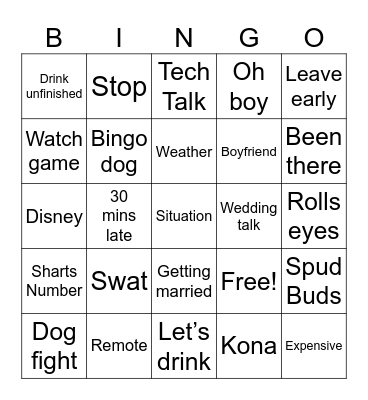 Benson Bingo Card
