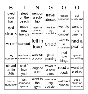 2024 BINGO Card