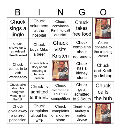 CHUCK BINGO Card