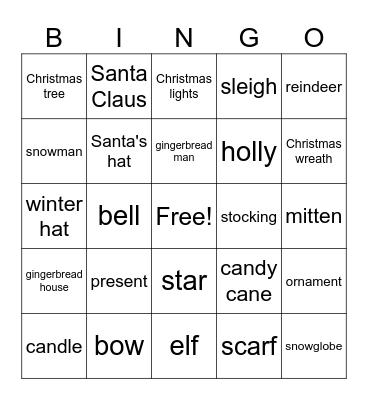 Christmas Bingo Card