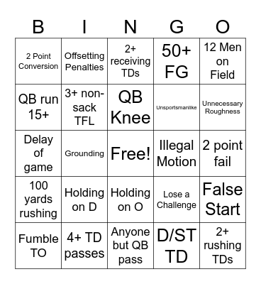 Beckley Bingo Card