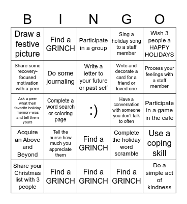 HOLIDAY ERC BINGO Card