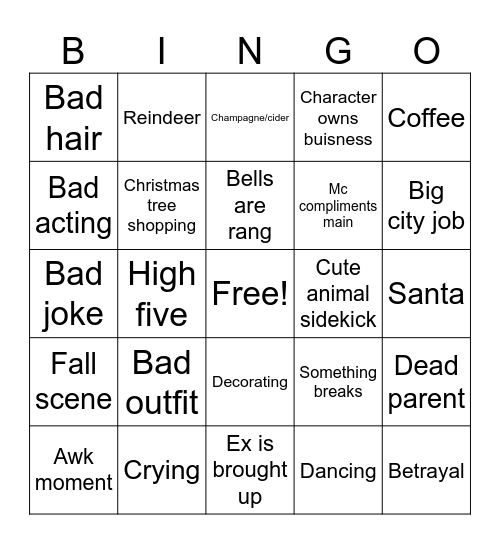 Hallmark bingo 2024 Bingo Card