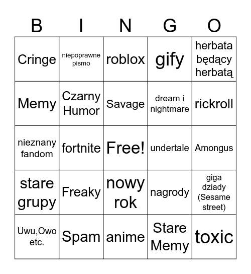 Teams Bingo Card