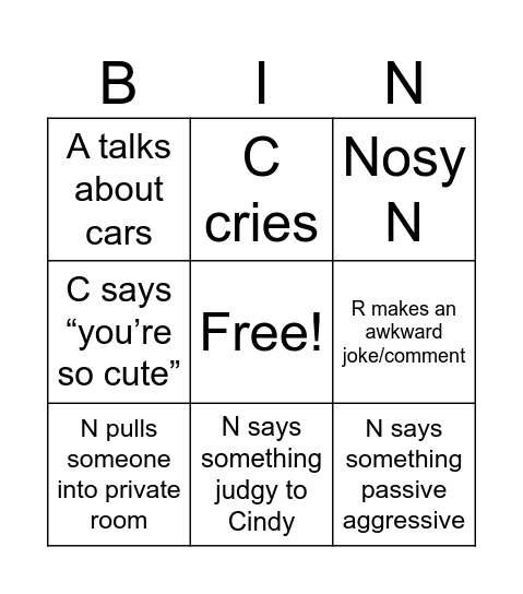 Christmas Bingo Card