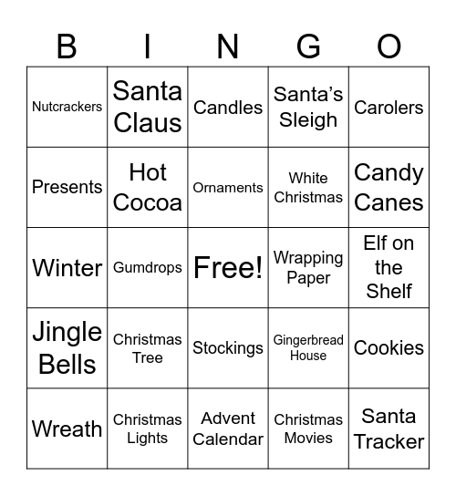 Christmas Bingo Card