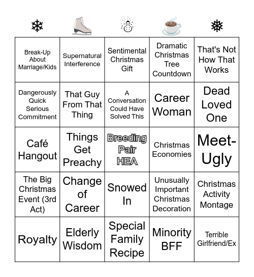 Christmas Movie Bingo Card