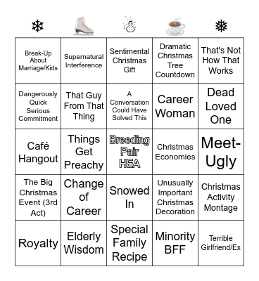 Christmas Movie Bingo Card