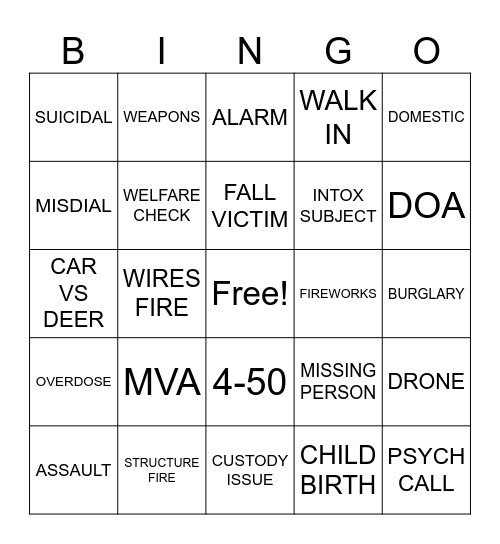 CHRISTMAS DISPATCH BINGO Card