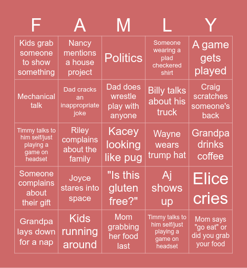 Christmas Bingo Card