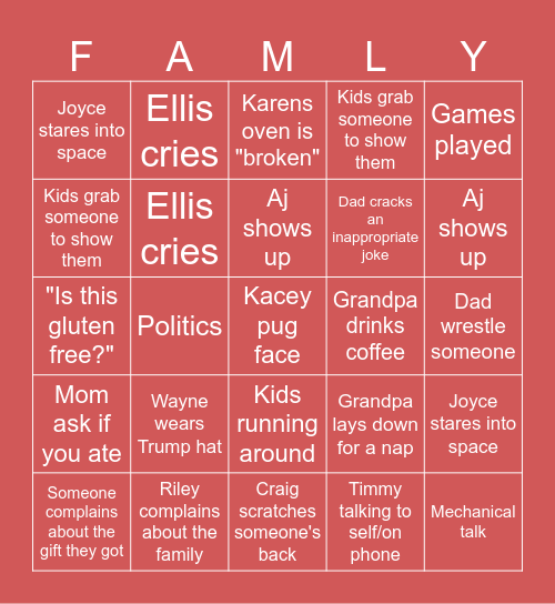 Christmas Bingo Card