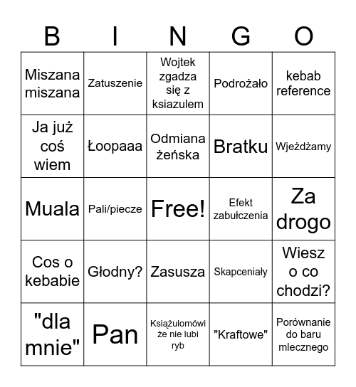 Ksiązulo bingo Card