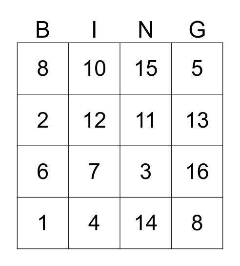 Get to Know You Bingo  Bingo Card