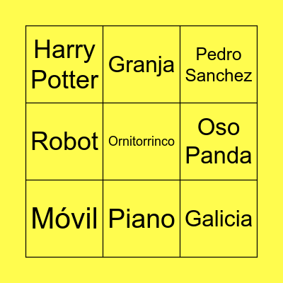 Piques Sanos Bingo Card