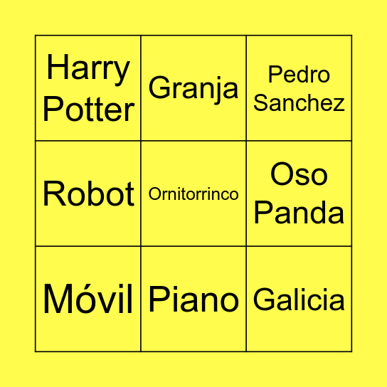 Piques Sanos Bingo Card