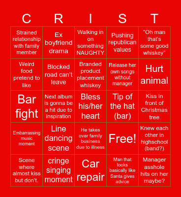 SWEET MOUNTAIN CHRISTMAS Movie Bingo Card