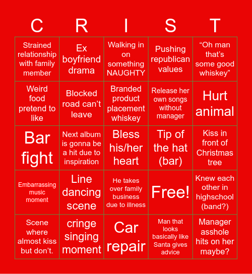SWEET MOUNTAIN CHRISTMAS Movie Bingo Card