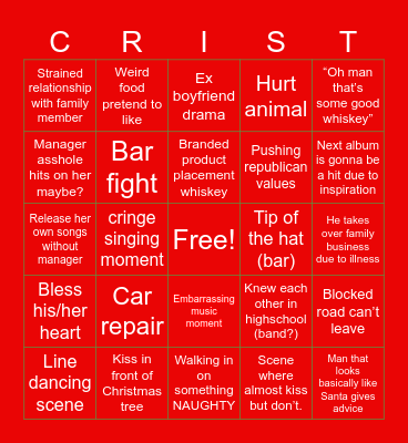 SWEET MOUNTAIN CHRISTMAS Movie Bingo Card