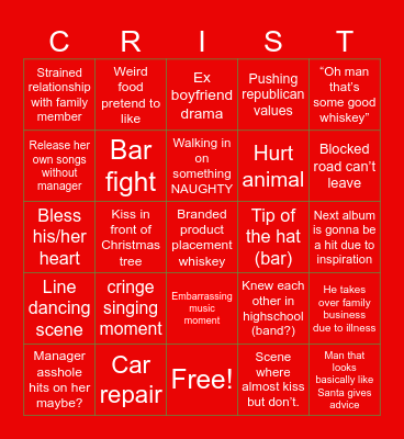 SWEET MOUNTAIN CHRISTMAS Movie Bingo Card