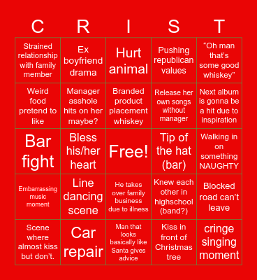 SWEET MOUNTAIN CHRISTMAS Movie Bingo Card