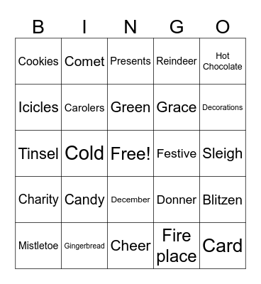 Christmas Bingo Card