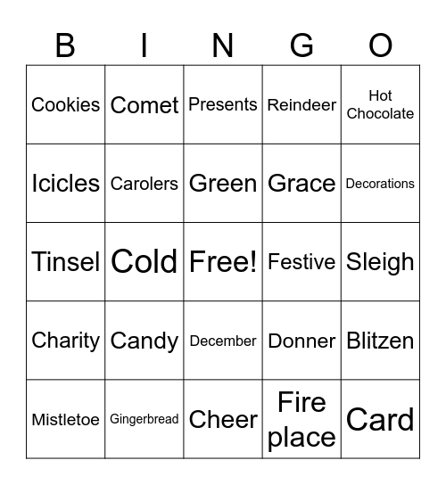 Christmas Bingo Card