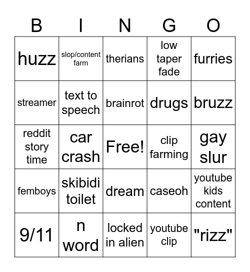 Instagram Reels Bingo Card