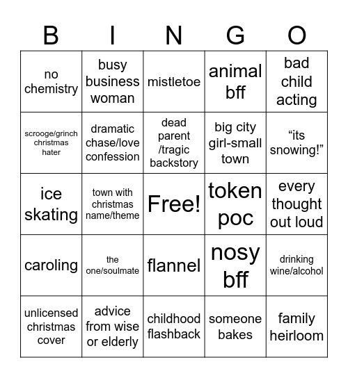 Hallmark bingo Card