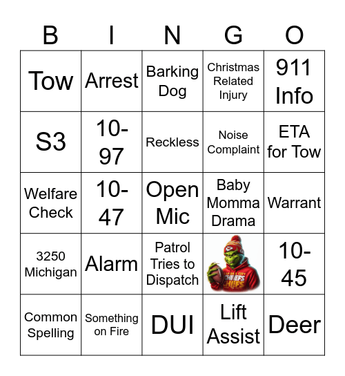 Festivus Dispatch Bingo Card