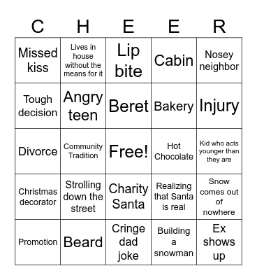 Hallmark Christmas Movie Bingo Card
