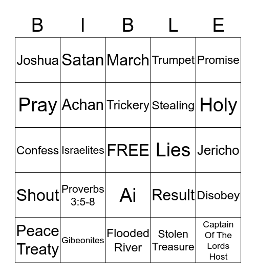 SUNDAY SCHOOL Bingo Card