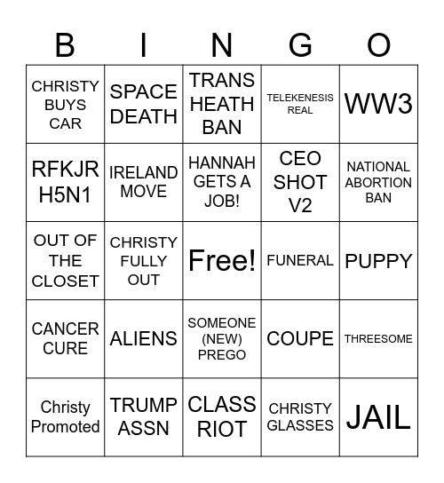 2025 Bingo Card