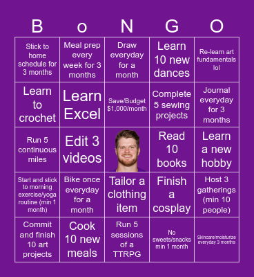 New Year Bingo Card