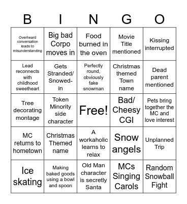 Hallmark Bingo Card