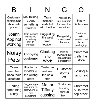 Joann's Bingo V.2 Bingo Card