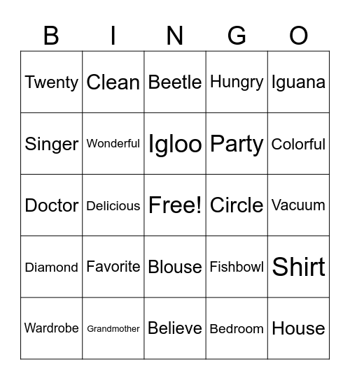Sponge 2 Stamp Day Bingo Card
