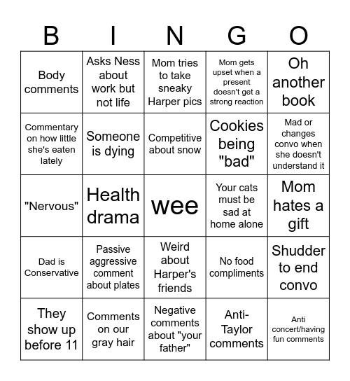 Christmas Bingo Card