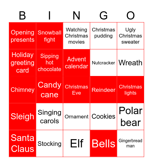 Holiday Bingo Card