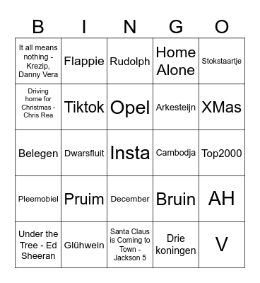De grote bingo quiz 2025 Bingo Card