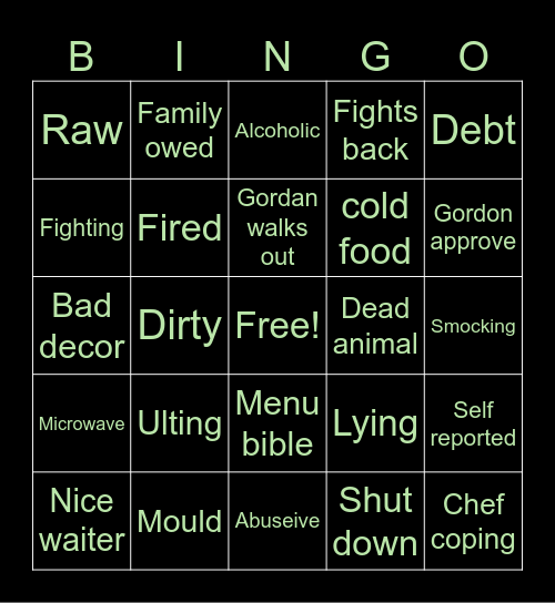 GORDAN Bingo Card