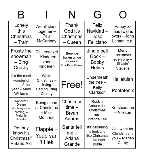 Kerstbingo 2024 Bingo Card